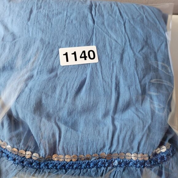 Blue Cotton Hippie Boho long Maxi skirt one size - Picture 9 of 9